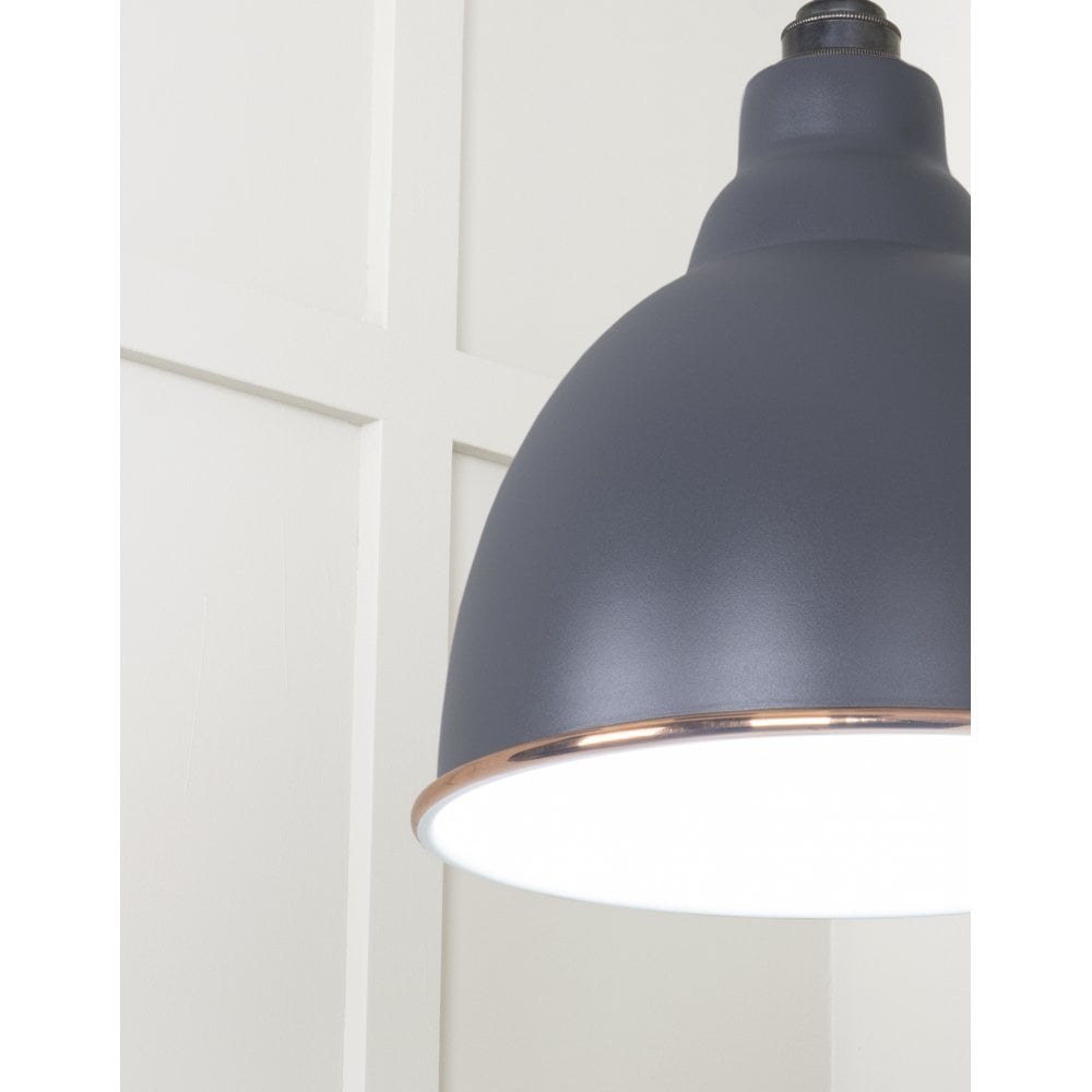 From The Anvil White Gloss Brindley Pendant - Slate (Mid Grey)