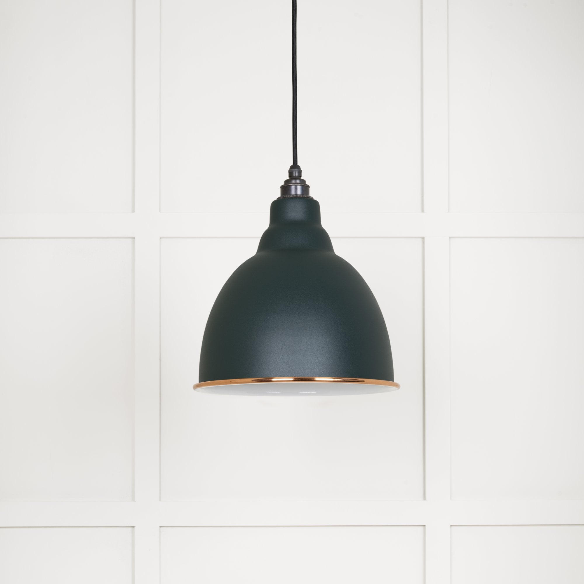 From The Anvil White Gloss Brindley Pendant - Dingle (Rich Green)
