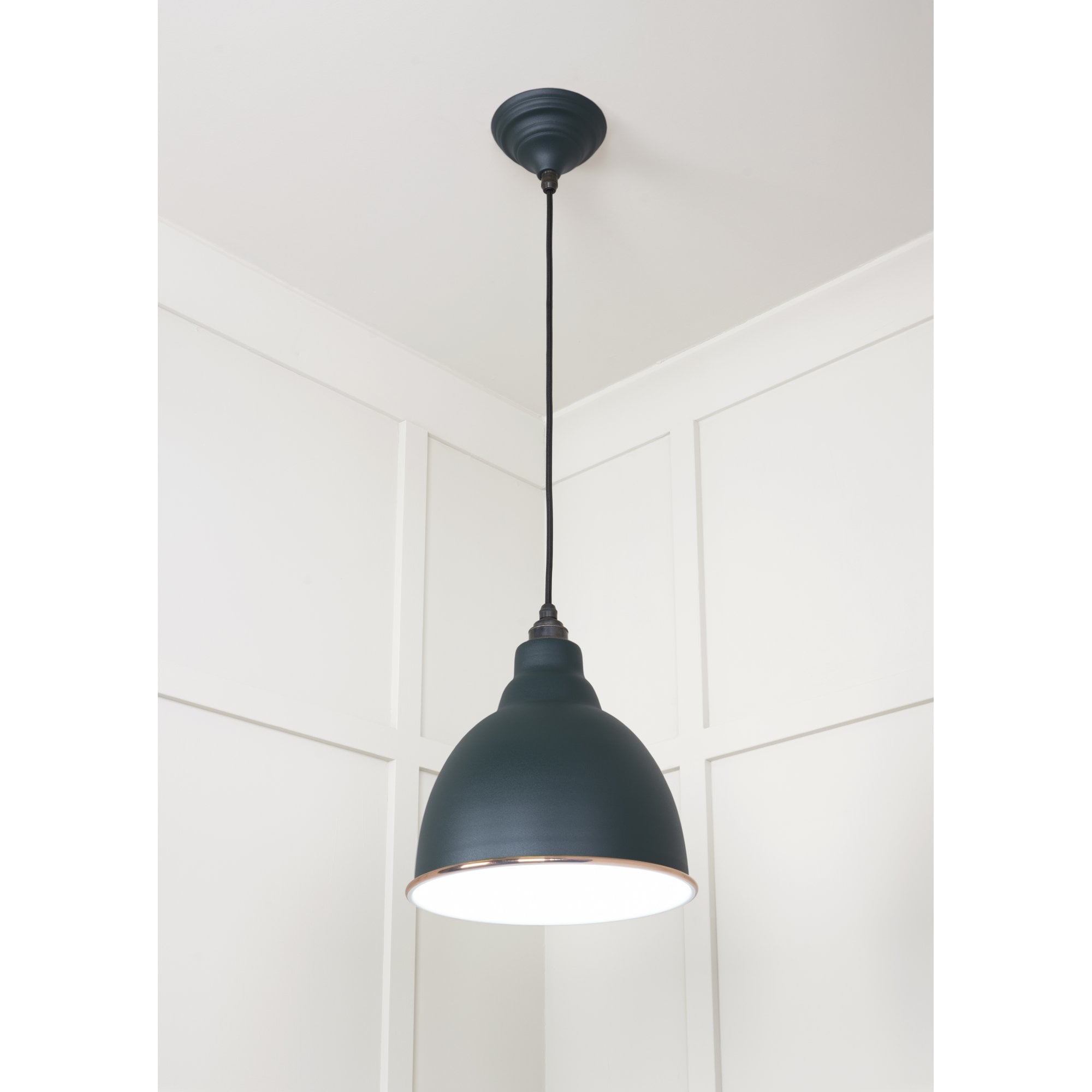 From The Anvil White Gloss Brindley Pendant - Dingle (Rich Green)