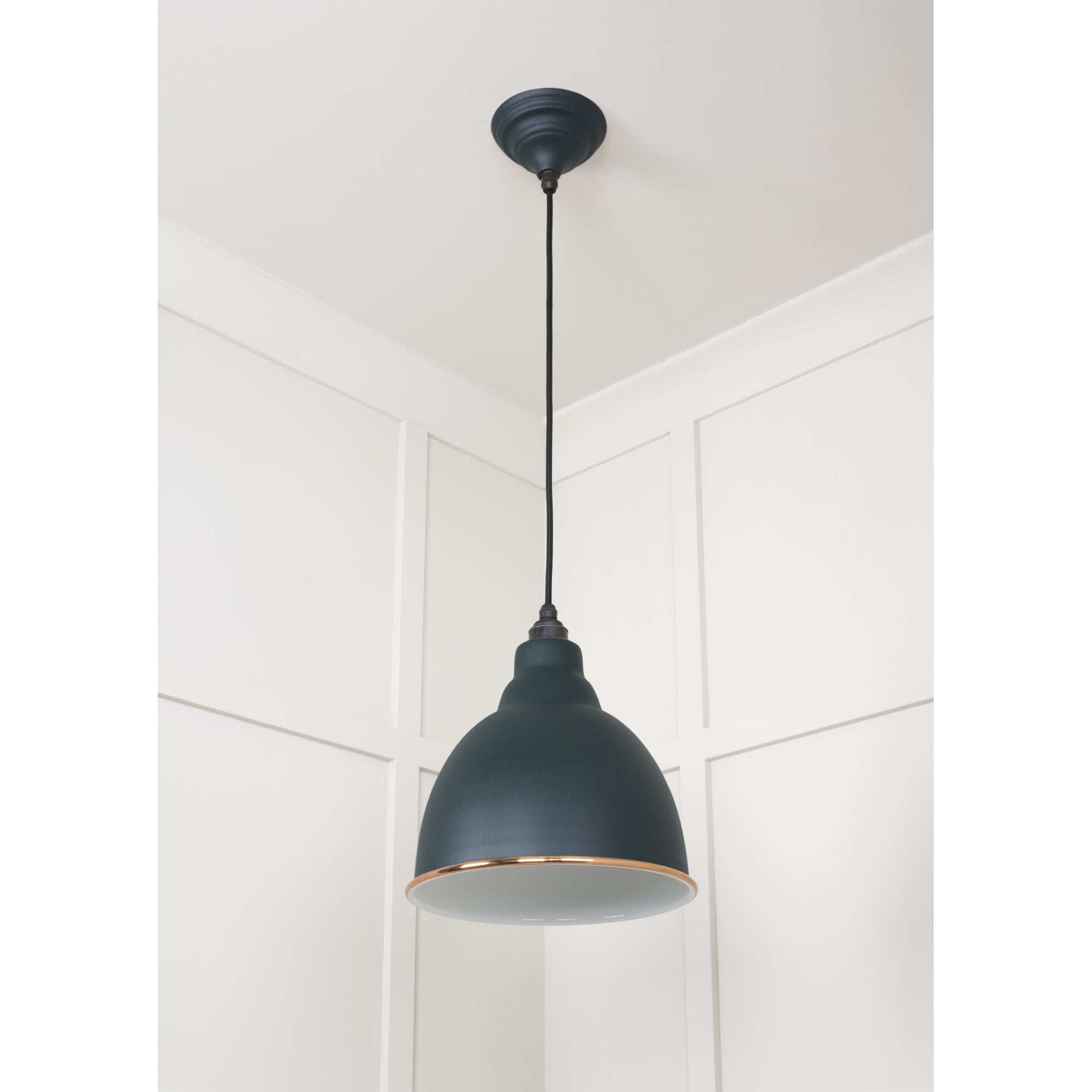 From The Anvil White Gloss Brindley Pendant - Dingle (Rich Green)