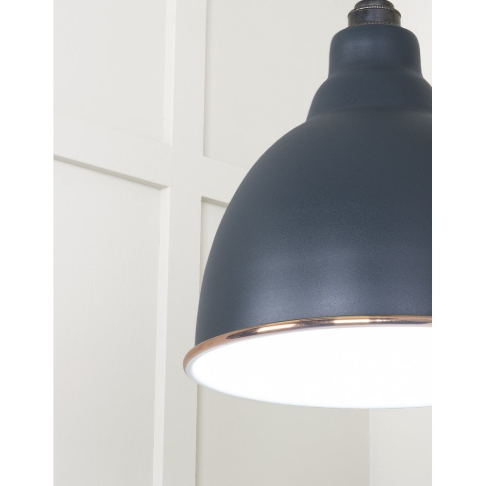 From The Anvil White Gloss Brindley Pendant - Soot (Dark Grey)