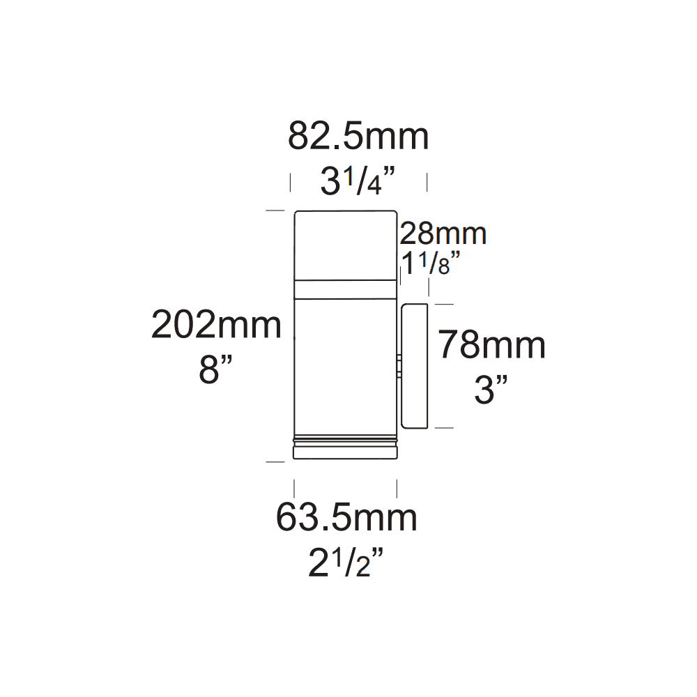 Hunza Pure LED Dual Lighter - Powder Coat - Low Voltage