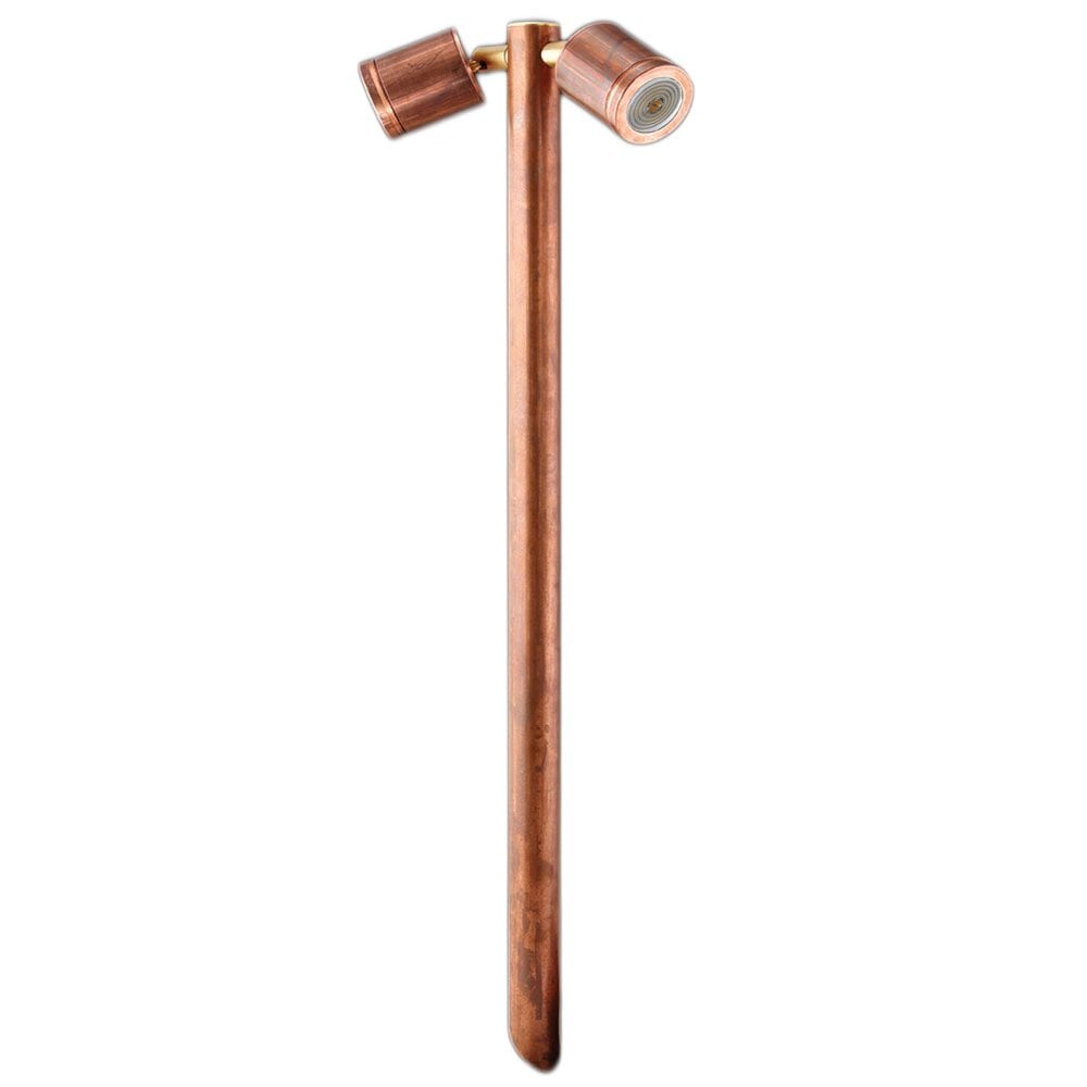 Hunza Pure LED Twin Pole Light - Copper - Low Voltage