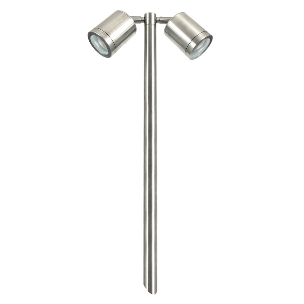 Hunza Pure LED Twin Pole Light - Stainless Steel - Low Voltage