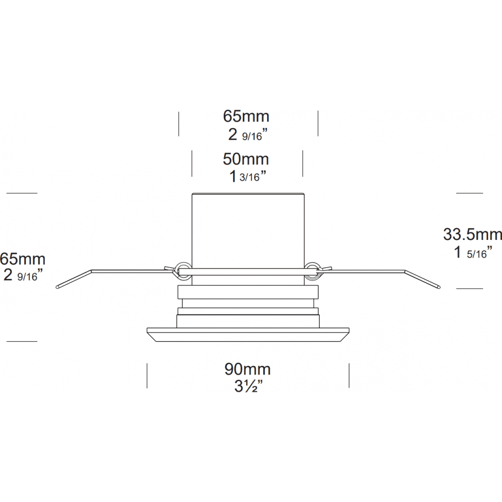 Hunza Pure LED Eave Light Square - Copper - Low Voltage