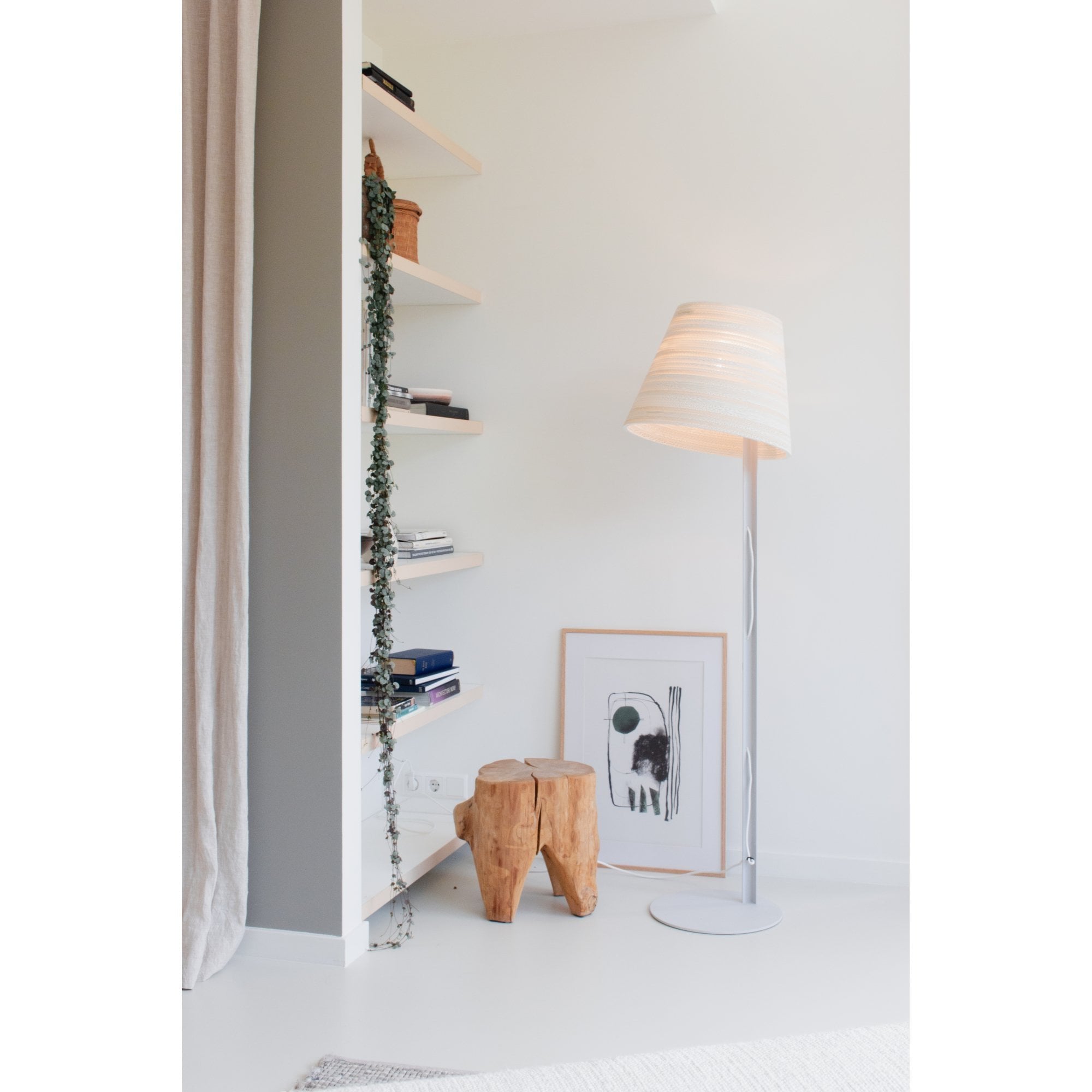 Graypants Scraplights Tilt Floor Lamp - White - 46cm Diameter