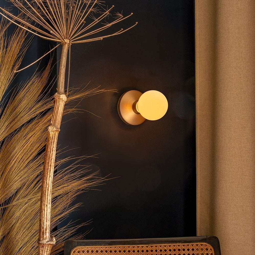 Humble Bee Wall Light - Gold & Frosted Bulb