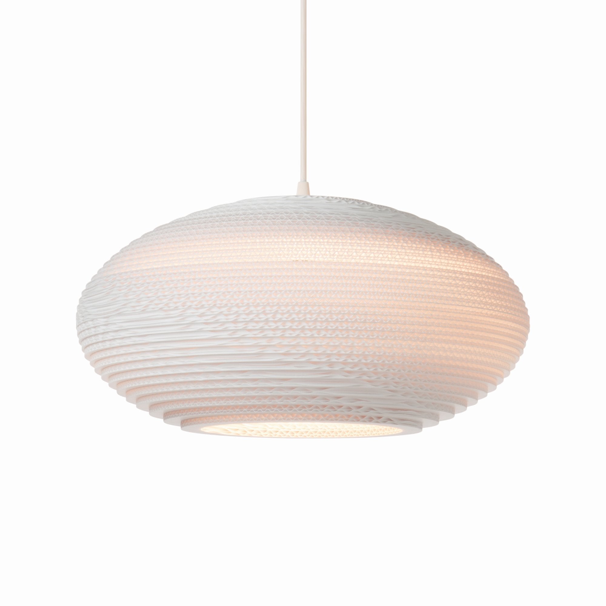 Graypants Scraplights Disc 20 Pendant - White - 50cm Diameter