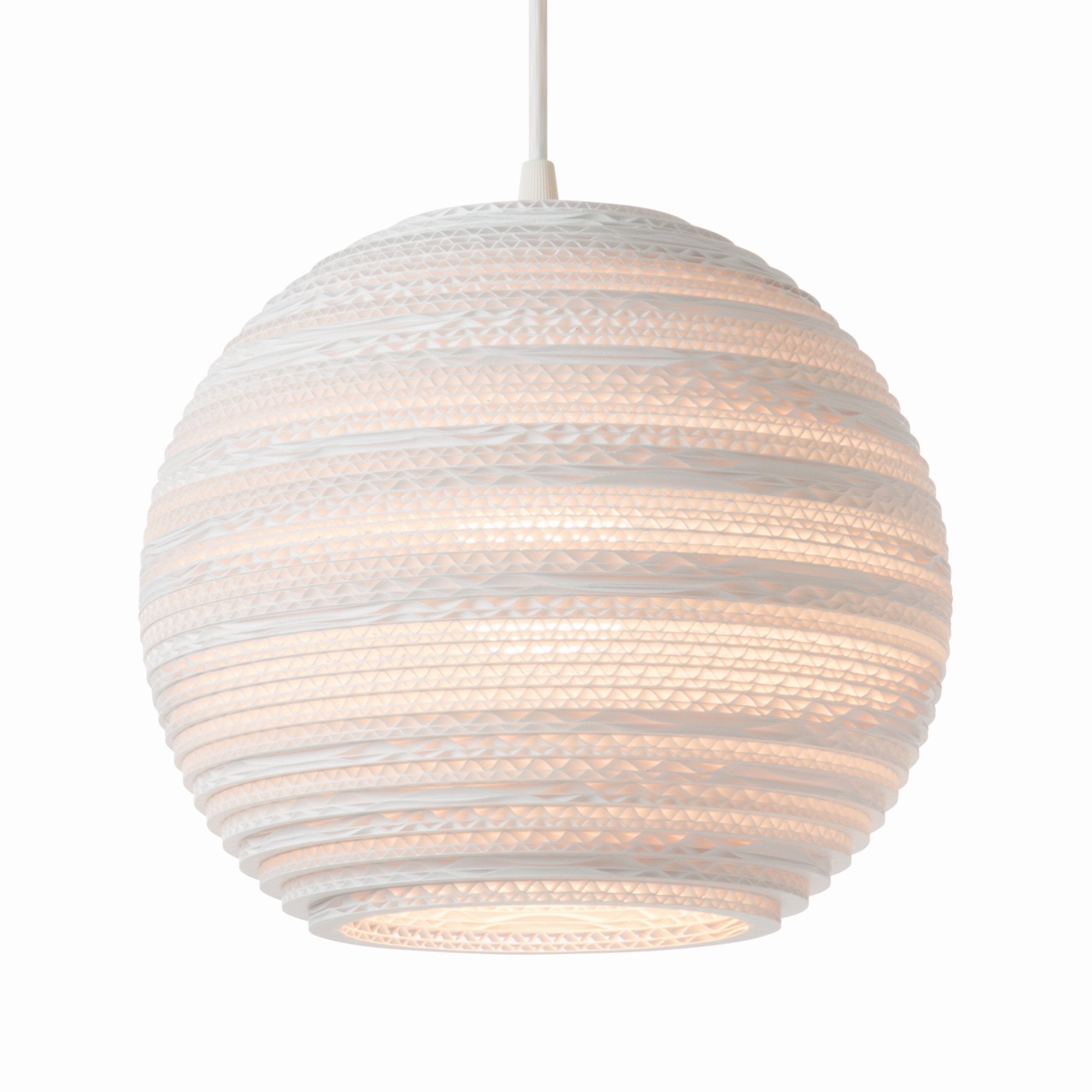 Graypants Scraplights Moon 10 Pendant - White - 26cm Diameter