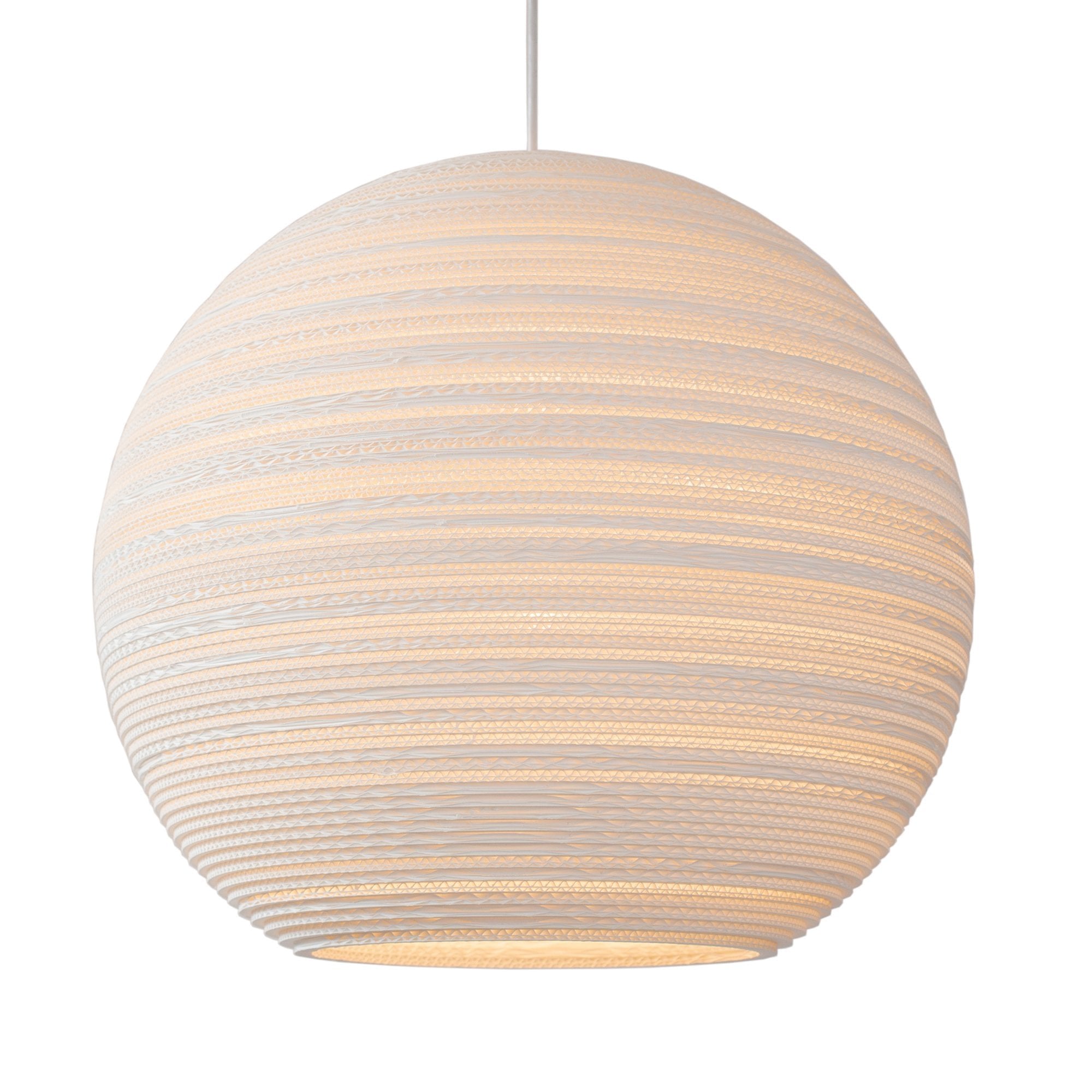 Graypants Scraplights Moon 24 Pendant - White - 36cm Diameter