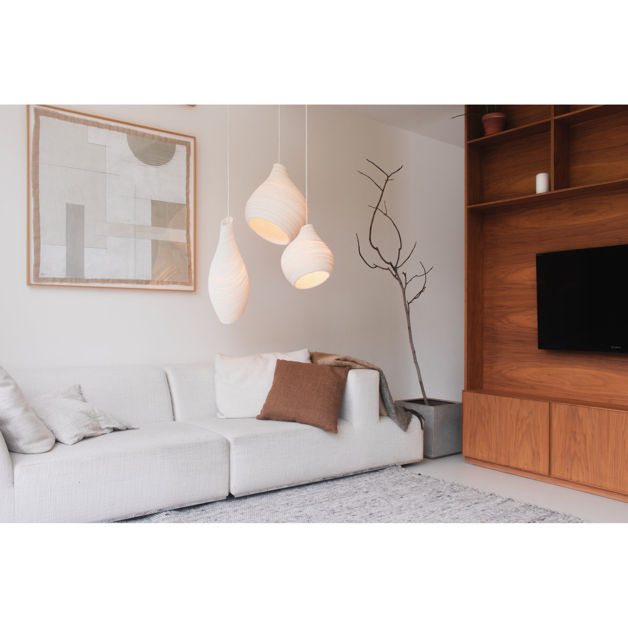 Graypants Scraplights Hive 15 Pendant - White - 38cm Diameter