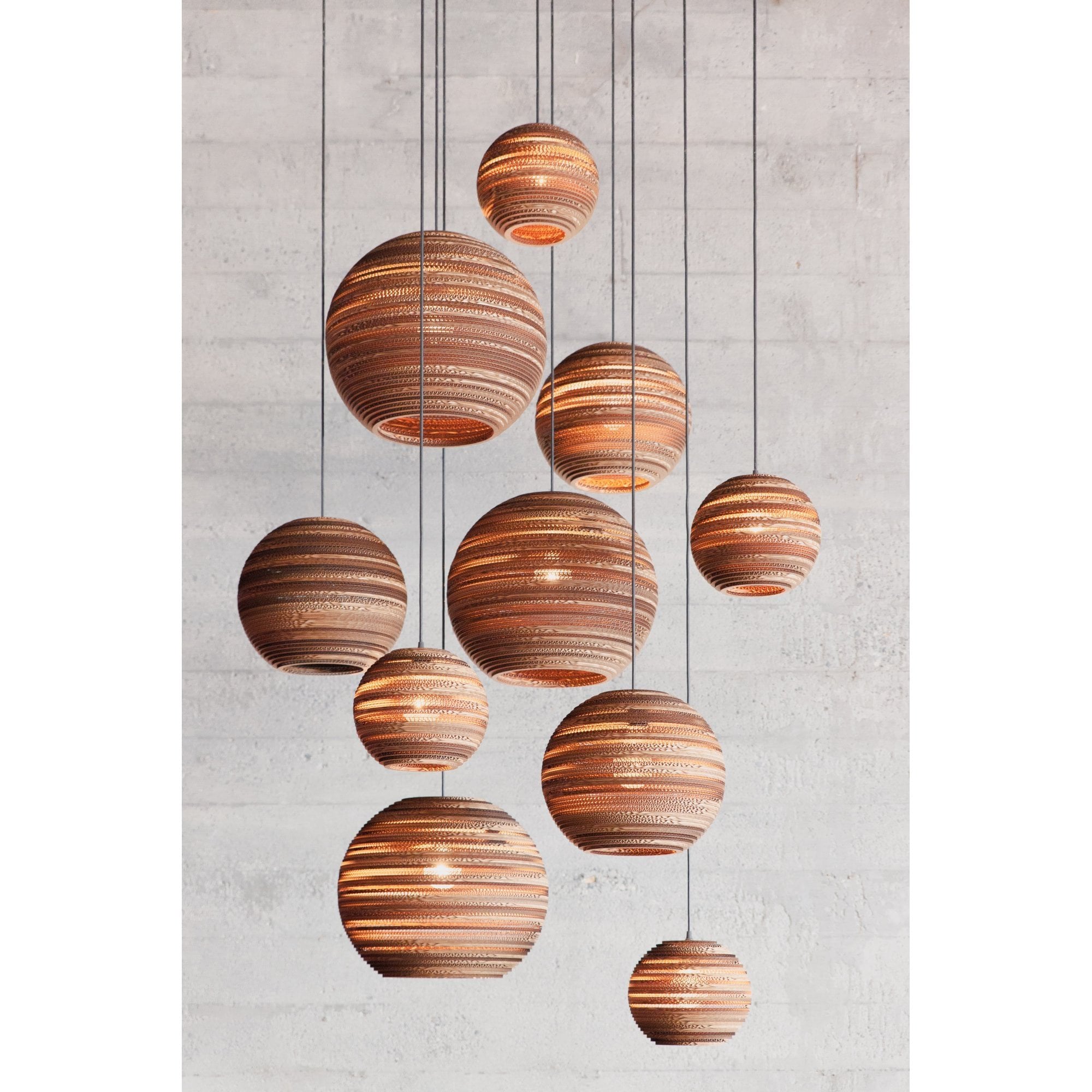 Graypants Scraplights Moon 14 Pendant - Natural - 36cm Diameter