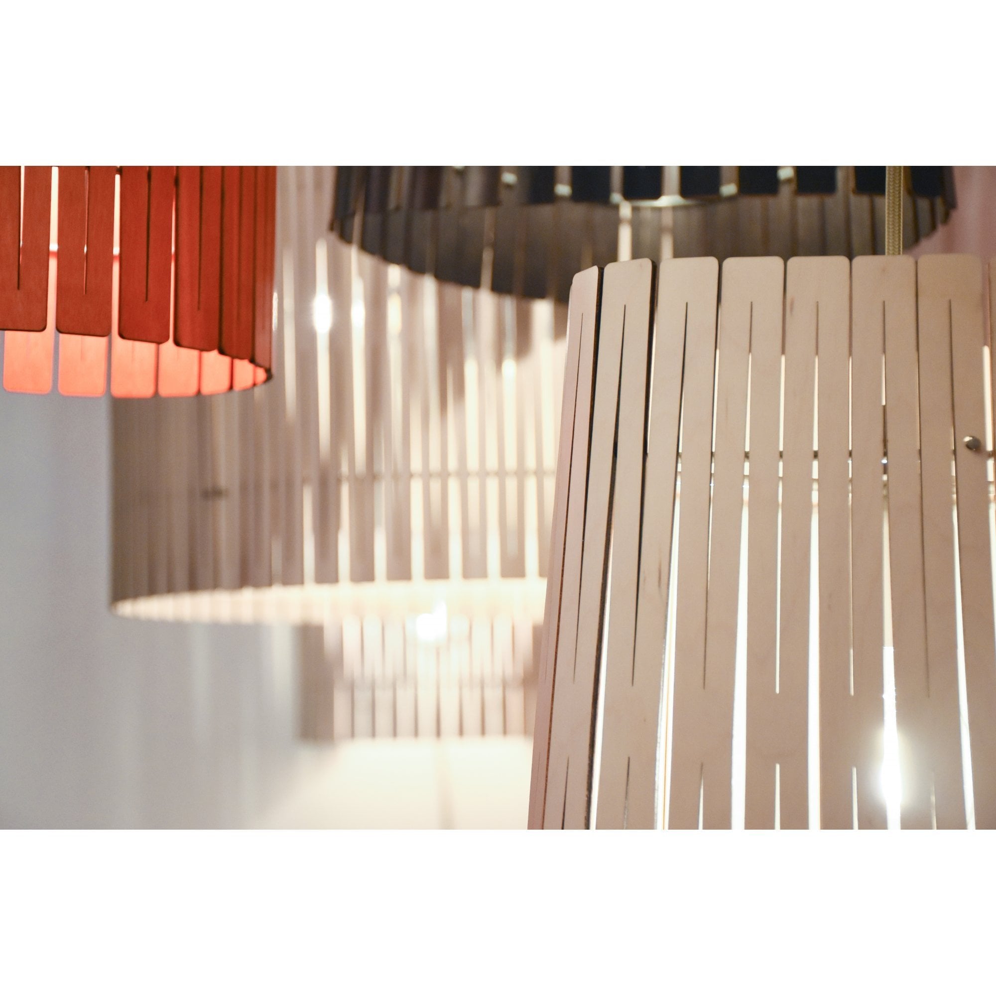 Graypants Kerflights D9 Drum Pendant - Whitewash - 83cm Diameter