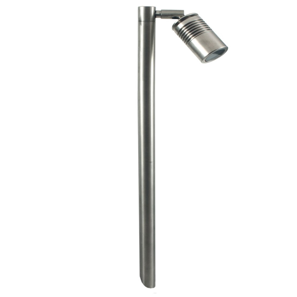 Hunza Pure LED Euro Single Pole Light (Spike Mounted) - Stainless Steel - Low Voltage