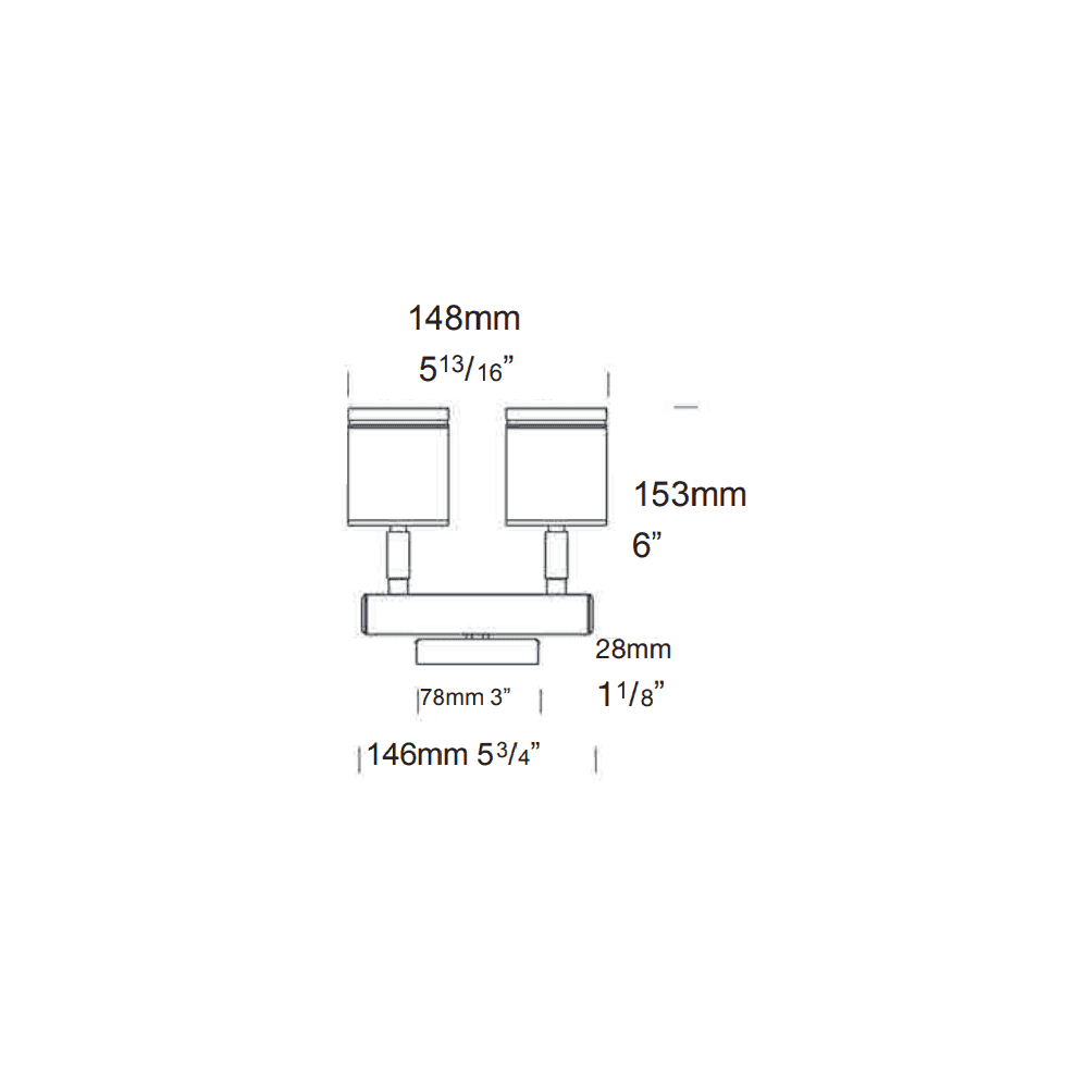 Hunza Pure LED Twin Wall Spot - Powder Coat - Low Voltage