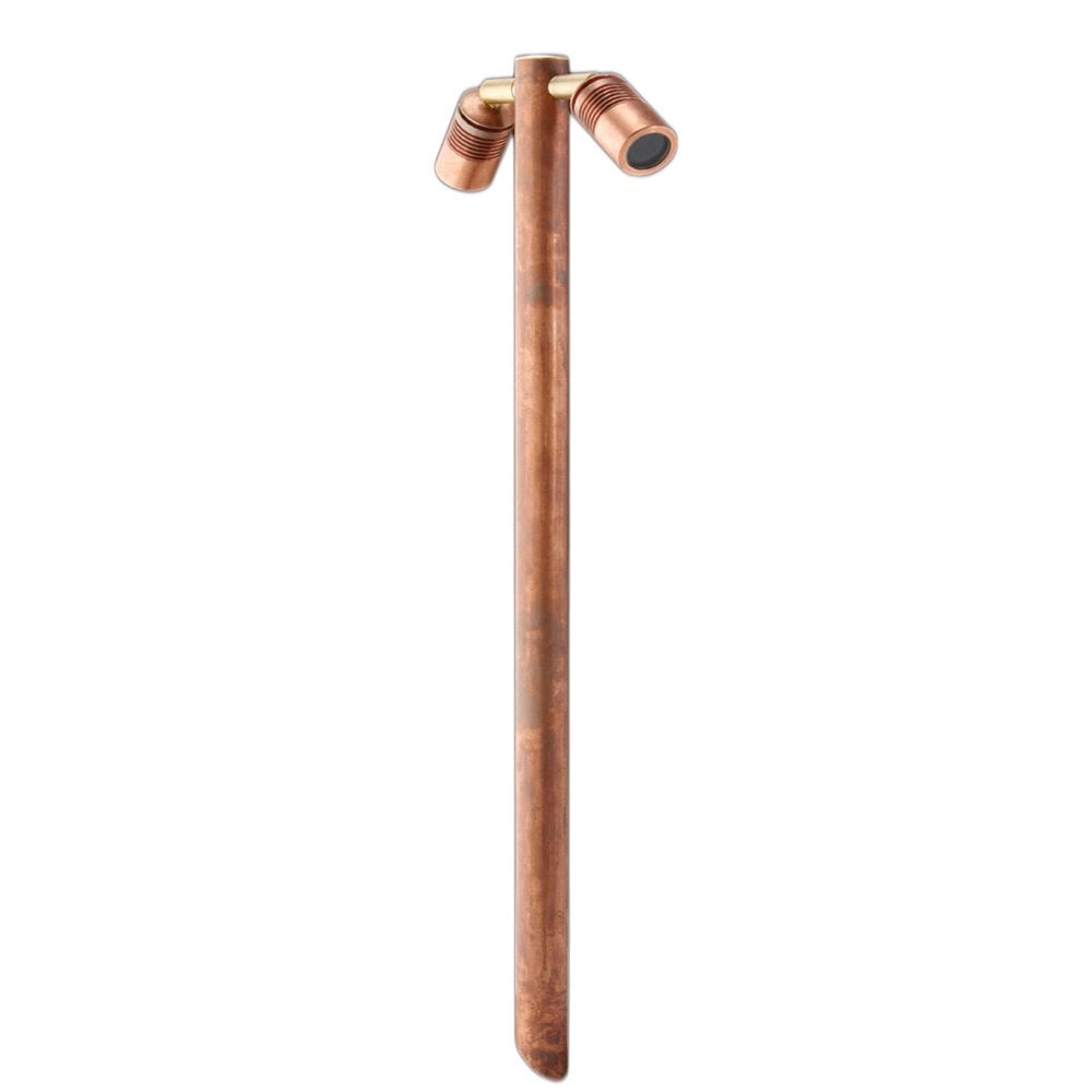 Hunza Pure LED Euro Twin Pole Light - Copper - Low Voltage