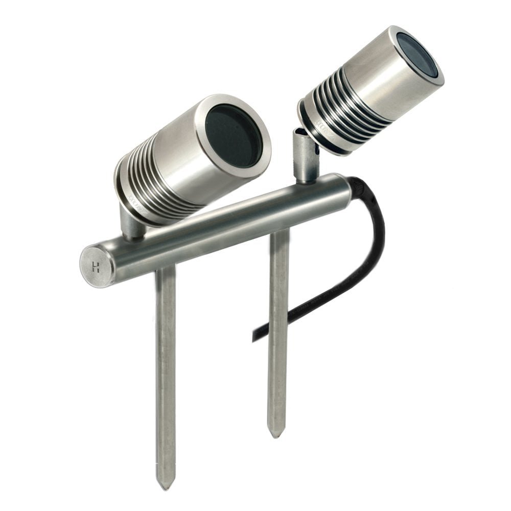 Hunza Pure LED Euro Twin Bar Light - Stainless Steel - Low Voltage