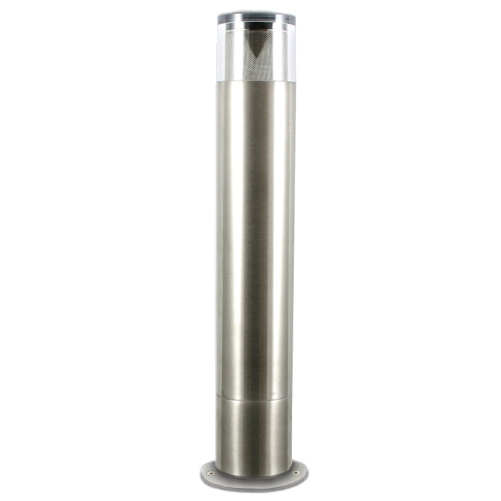 Hunza Pure LED Bollard 700mm (90mm Flange Mounted) Retro - Stainless Steel - Mains