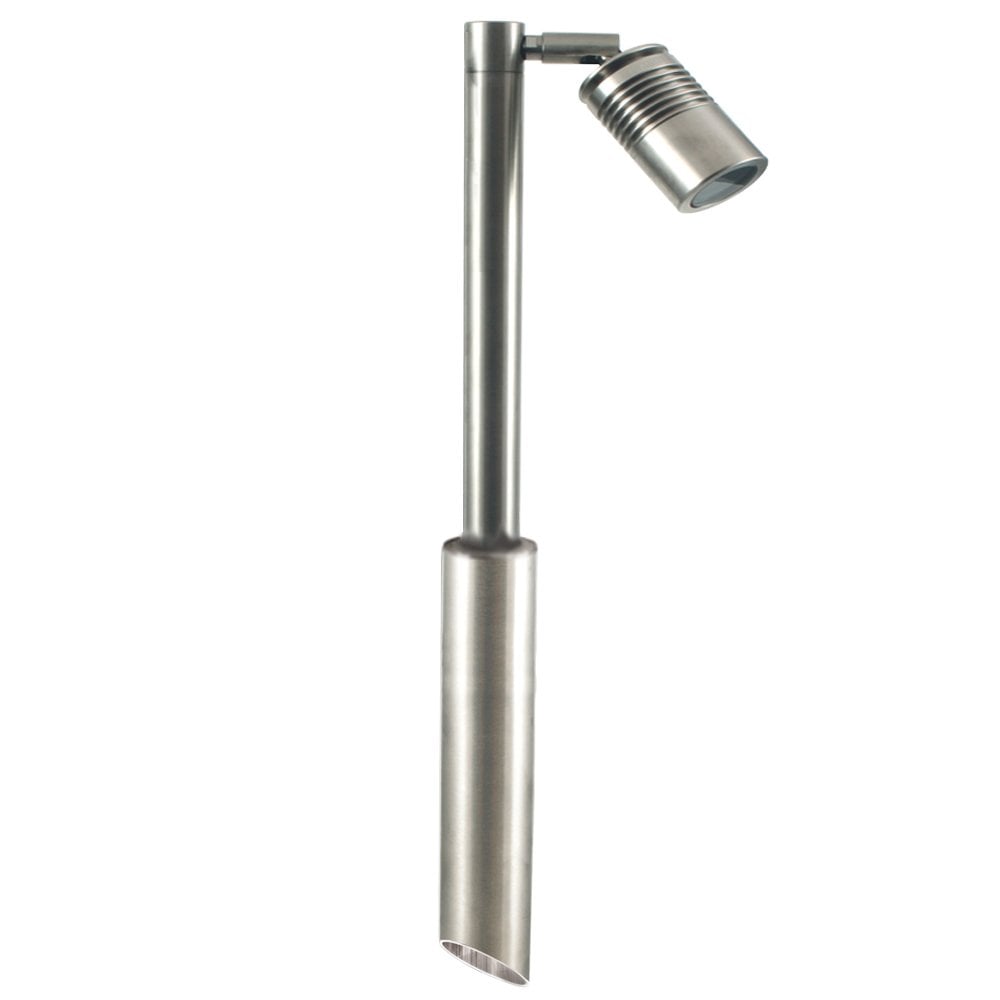 Hunza Pure LED Euro Single Pole Light (Spike Mounted) Retro - Stainless Steel - Mains