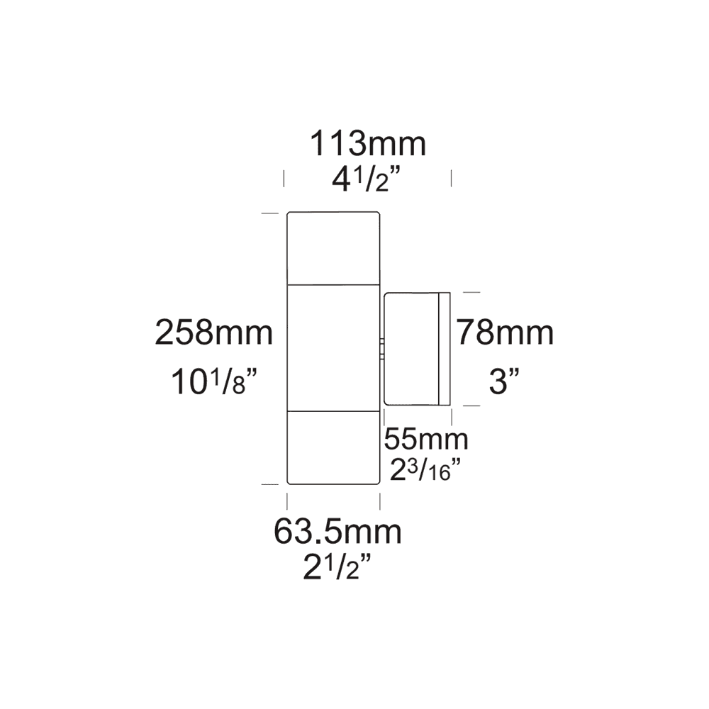 Hunza Pure LED Double Pagoda Light Retro - Powder Coat - Mains