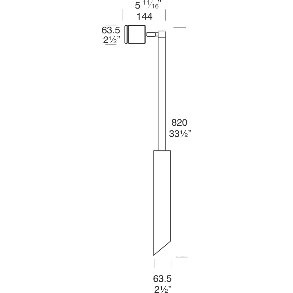Hunza Pure LED Single Pole Light Retro - Copper - Mains