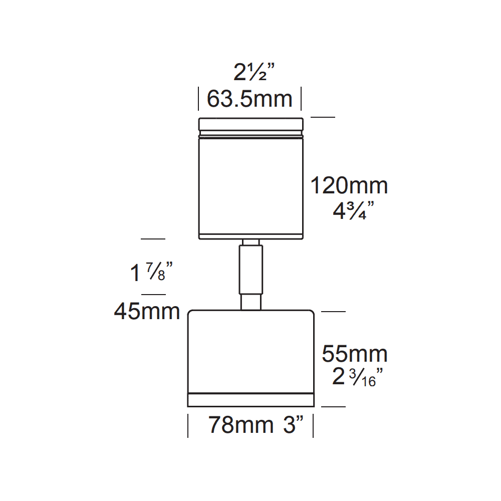 Hunza Pure LED Wall Spot Retro - Stainless Steel - Mains