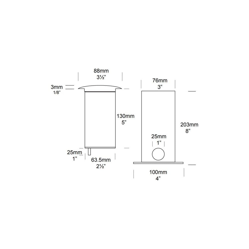 Hunza Floor Light Dark Lighter - Stainless Steel - Low Voltage