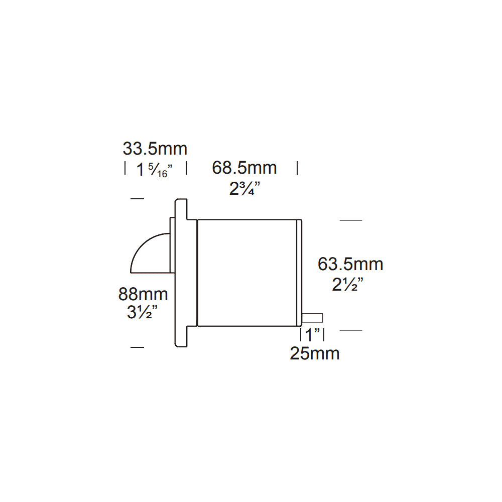 Hunza Step Light Eyelid - Copper - Low Voltage