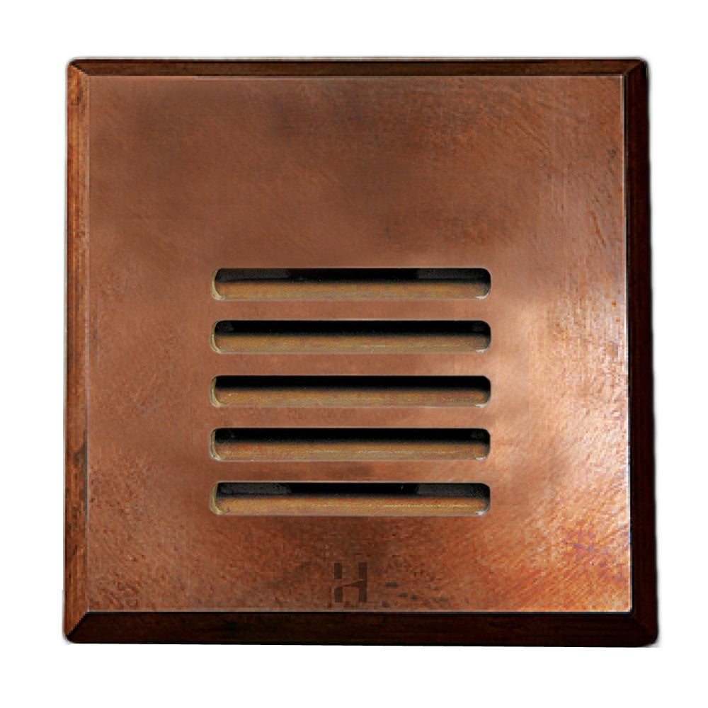 Hunza Step Light Louvre Square - Copper - Low Voltage