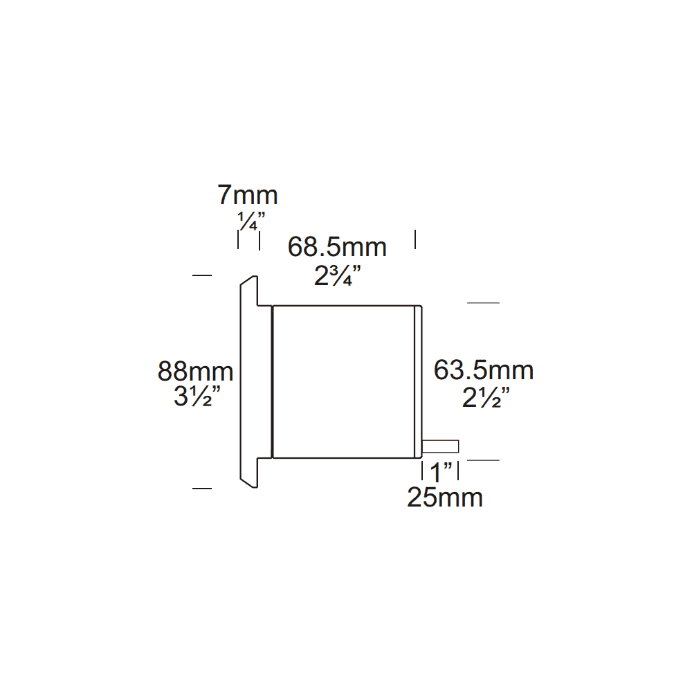Hunza Step Light Louvre Square - Stainless Steel - Low Voltage