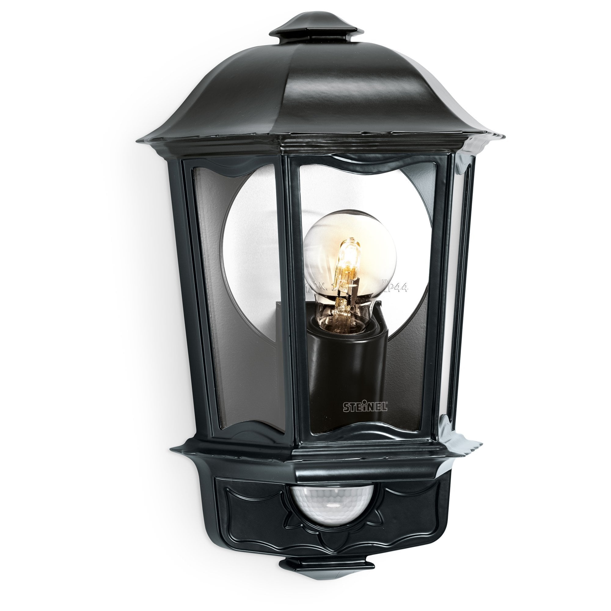 Steinel L190 S Classic Lantern Wall light with 180 degree PIR - Black