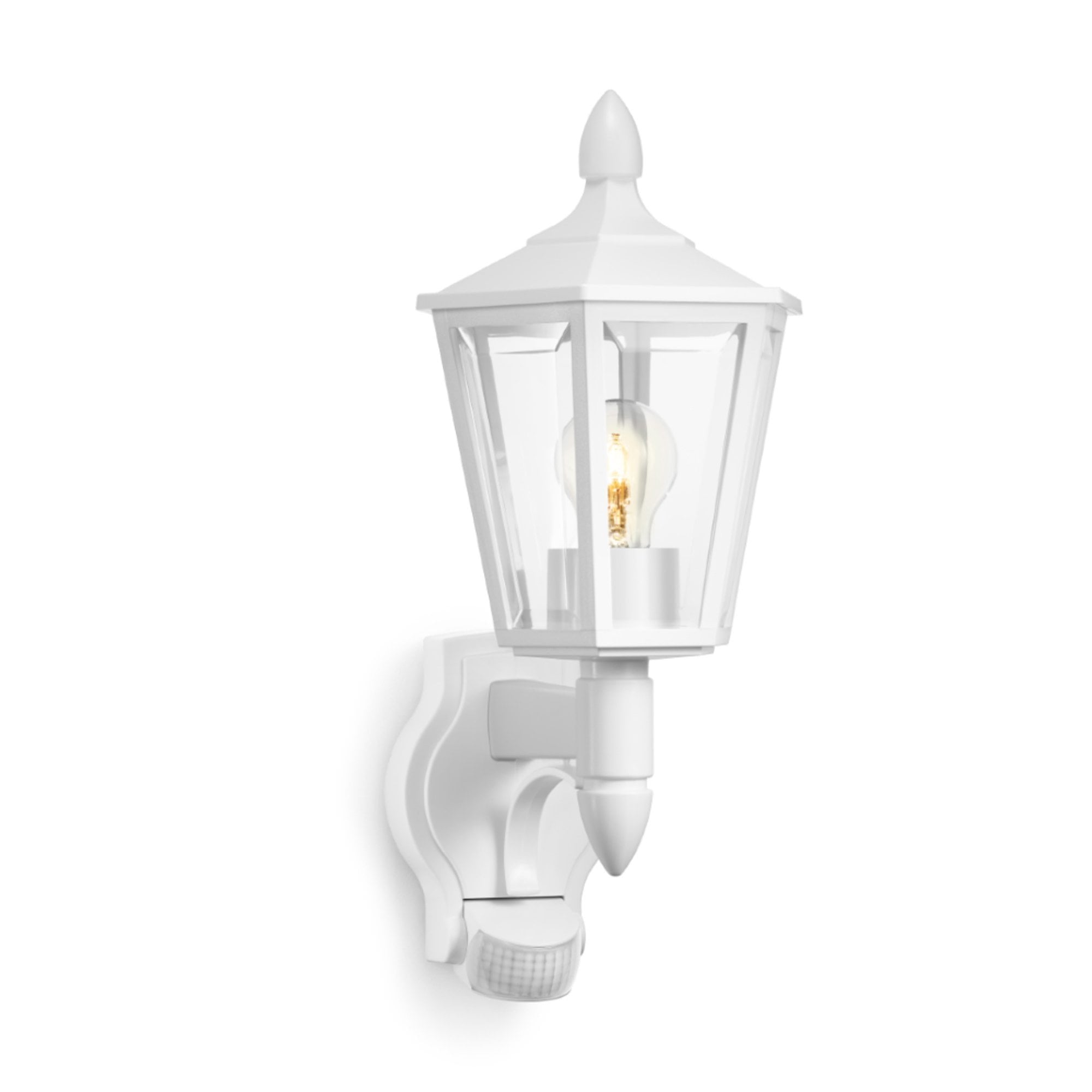 Steinel L 15 Classic Lantern Wall Uplight with 180 degree PIR - White