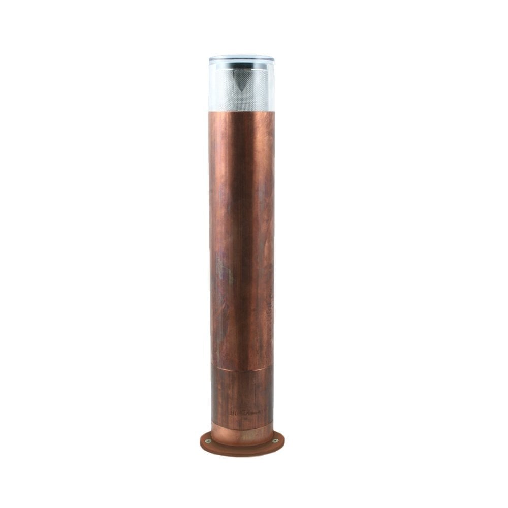 Hunza Bollard 300mm GU10 (90mm Flange Mounted) - Copper - Mains