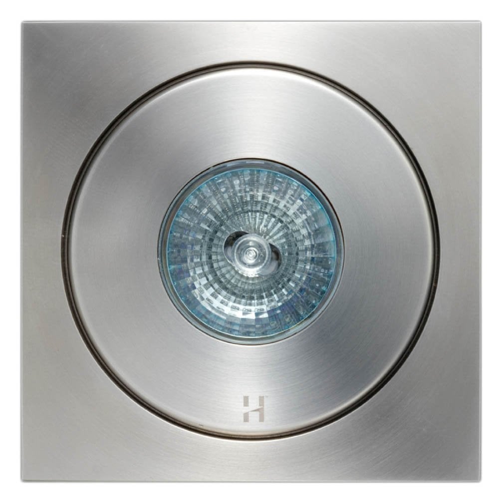 Hunza Flush Floor Light Square GU10 - Stainless Steel - Mains
