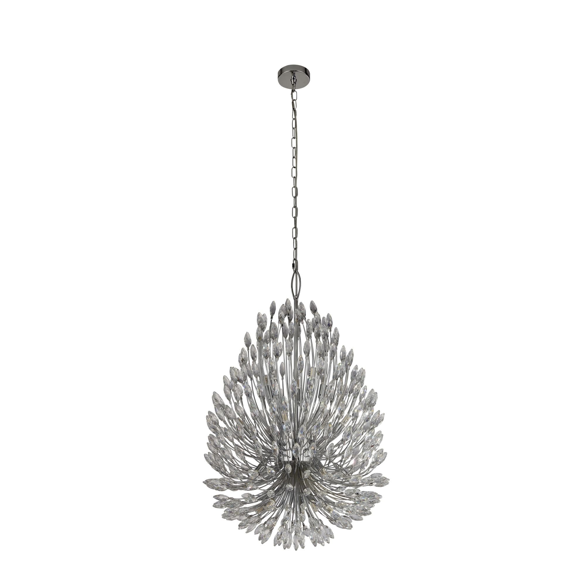 Searchlight Paradise 20 Light Ceiling Pendant - Crystal & Metal
