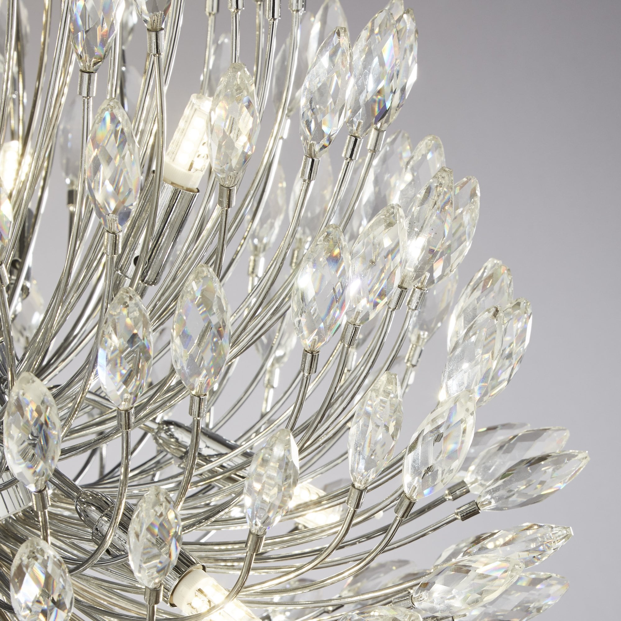 Searchlight Paradise 20 Light Ceiling Pendant - Crystal & Metal