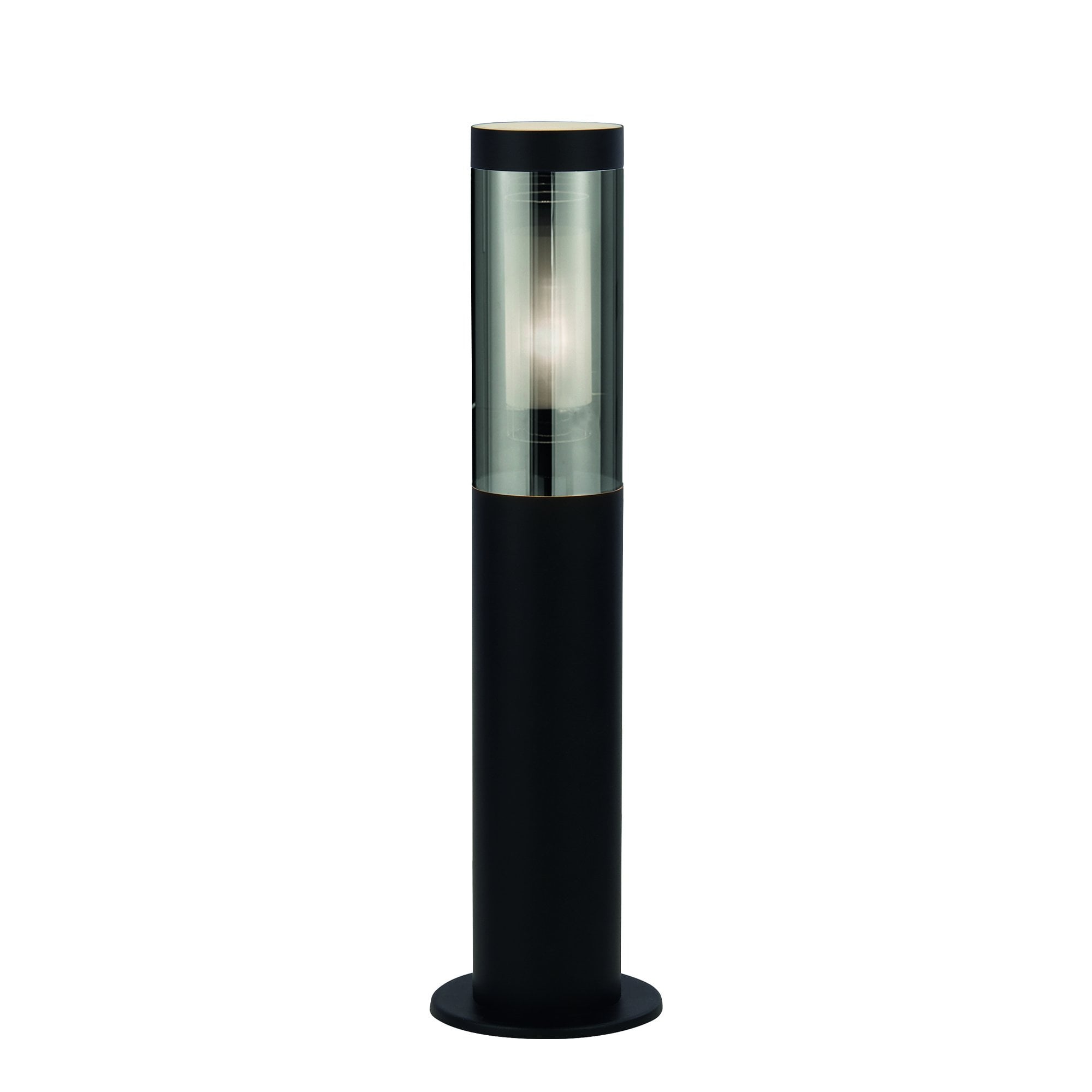 Searchlight Barnet 450mm Outdoor IP44 Post - Black & Smoked Diffuser