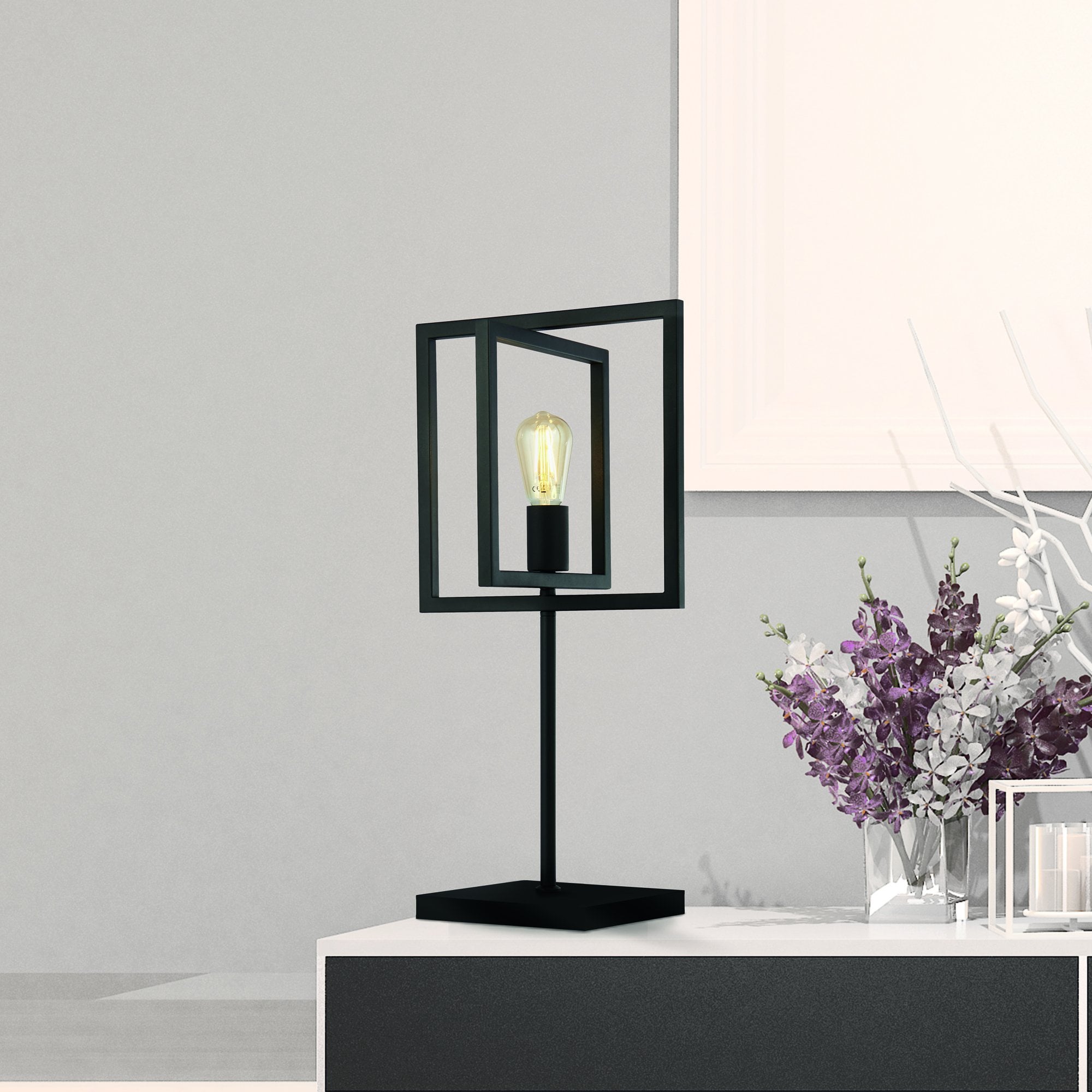 Searchlight Pickwick Adjustable Table Lamp - Matt Black