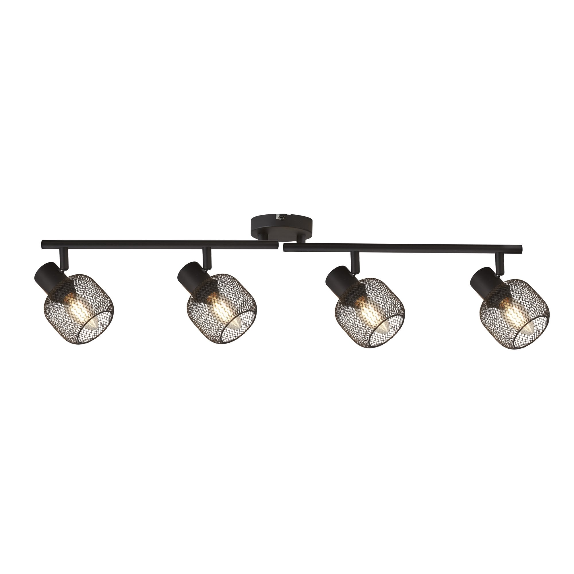 Searchlight McLeod 4 Light Cage Bar Spotlight - Black