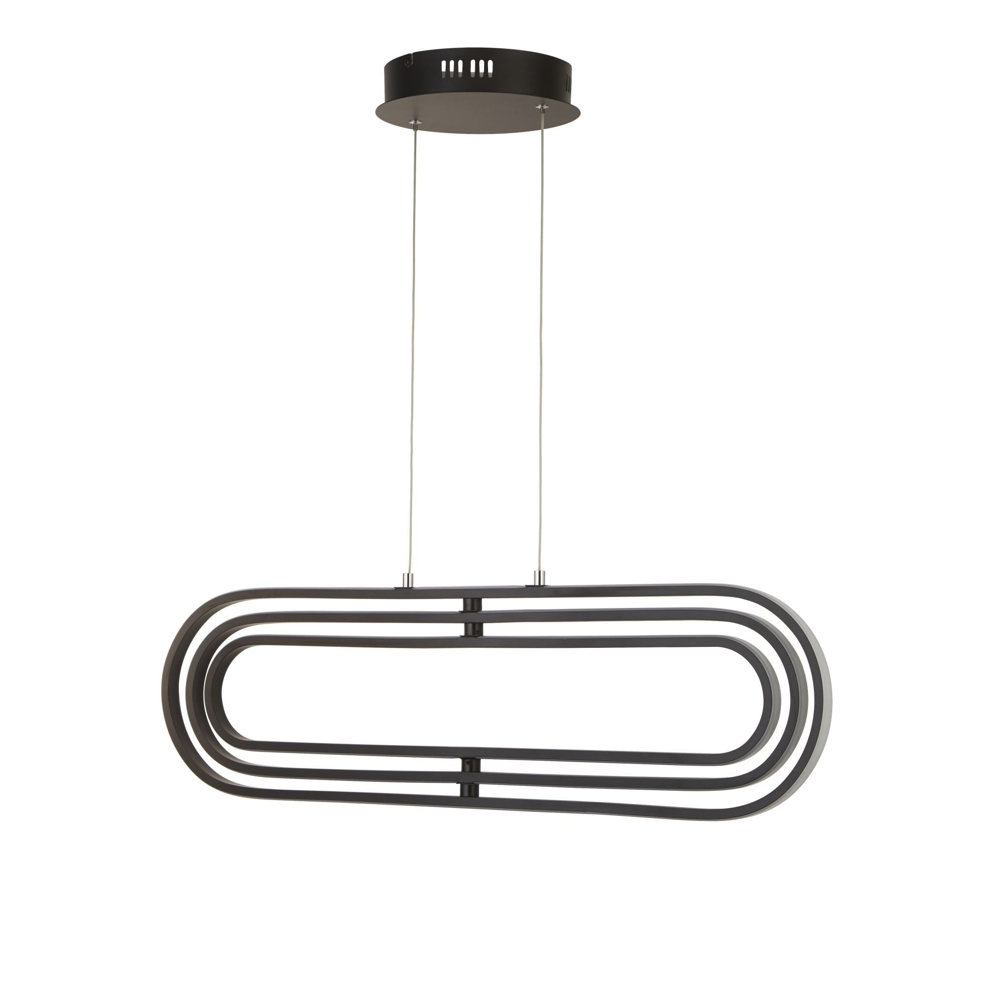 Searchlight Carmel LED Ceiling Pendant - Black Aluminium