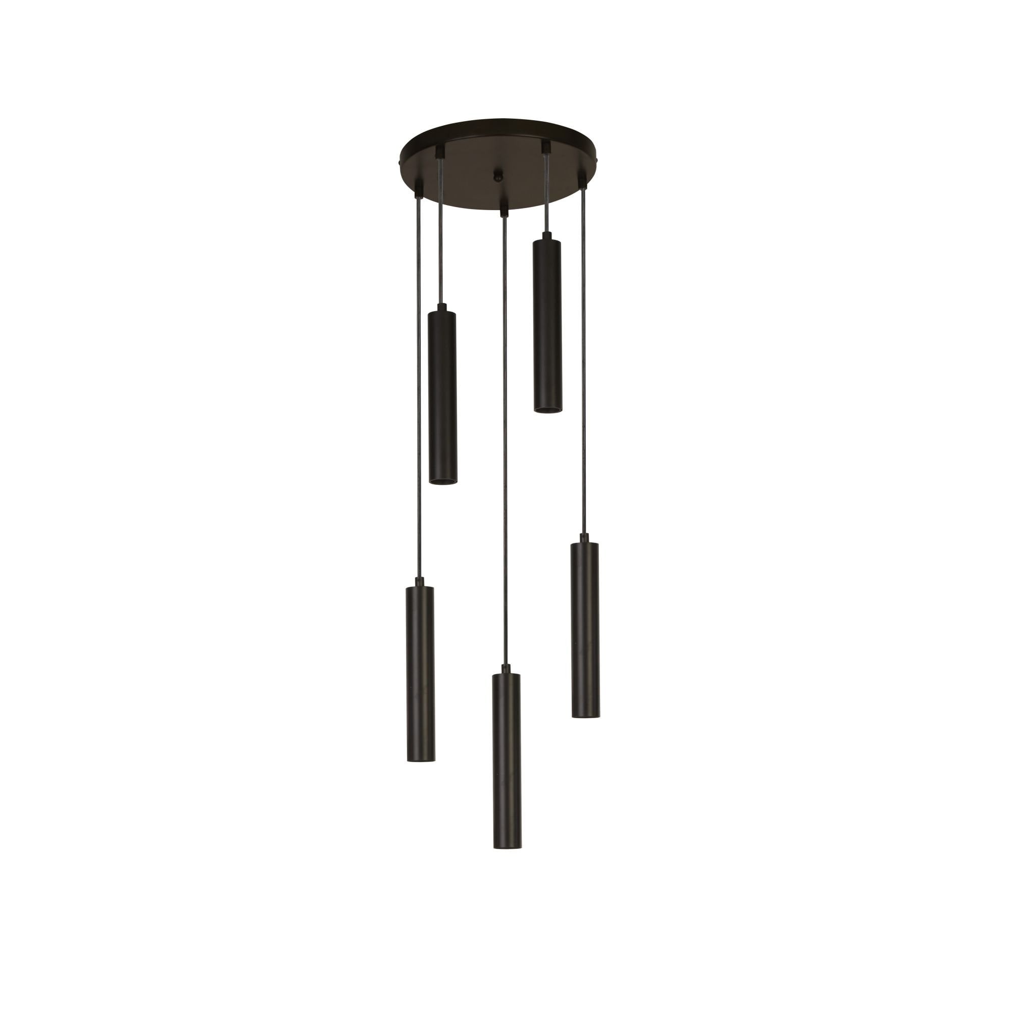 Searchlight Dawber 5 Light Multi Drop Ceiling Pendant - Black