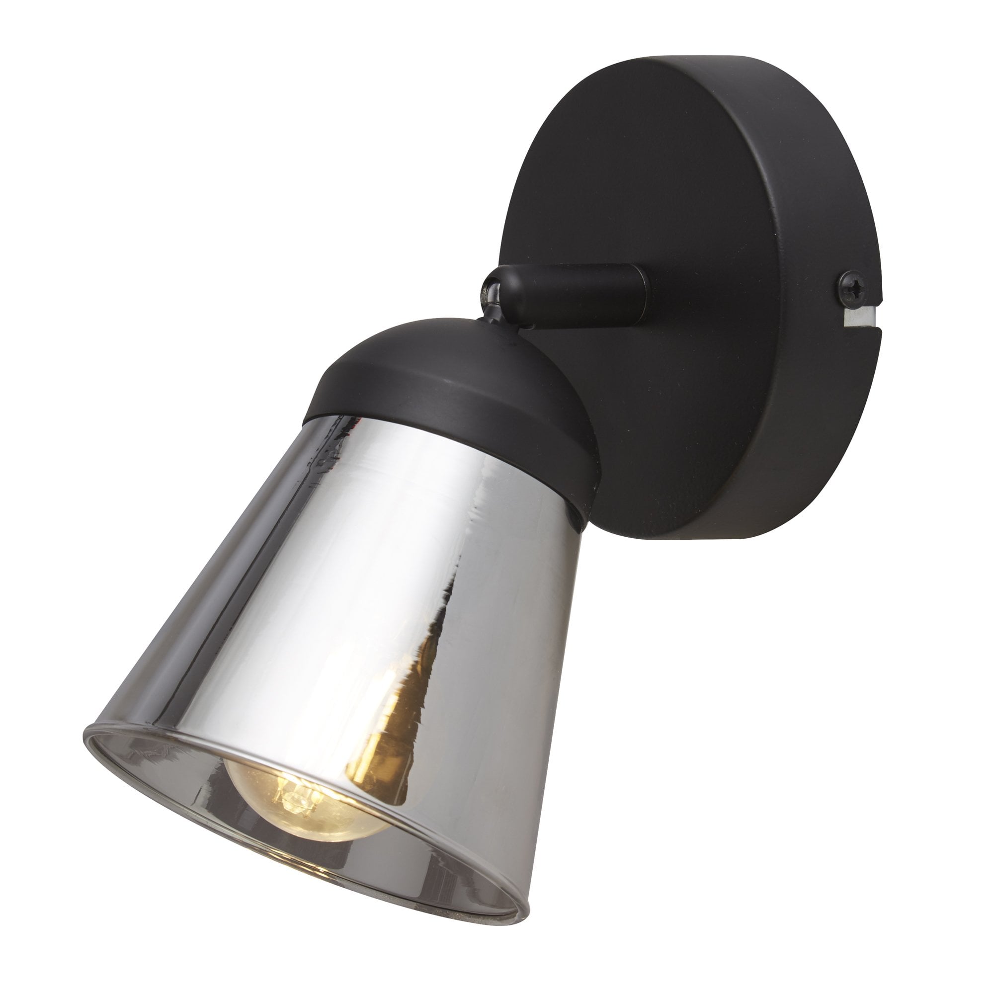 Searchlight Martin Spotlight - Black With Smoked Glass