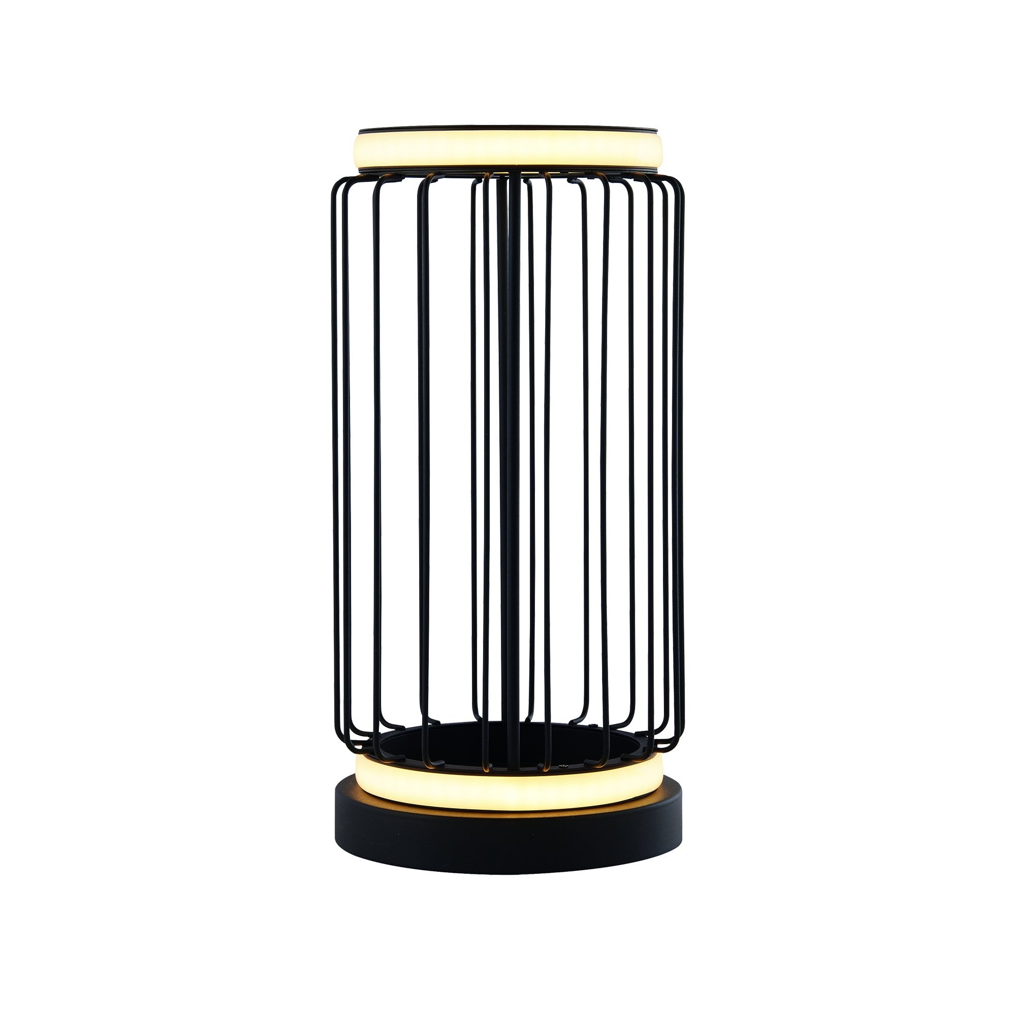 Searchlight Canova Cage LED Table Lamp - Black Metal
