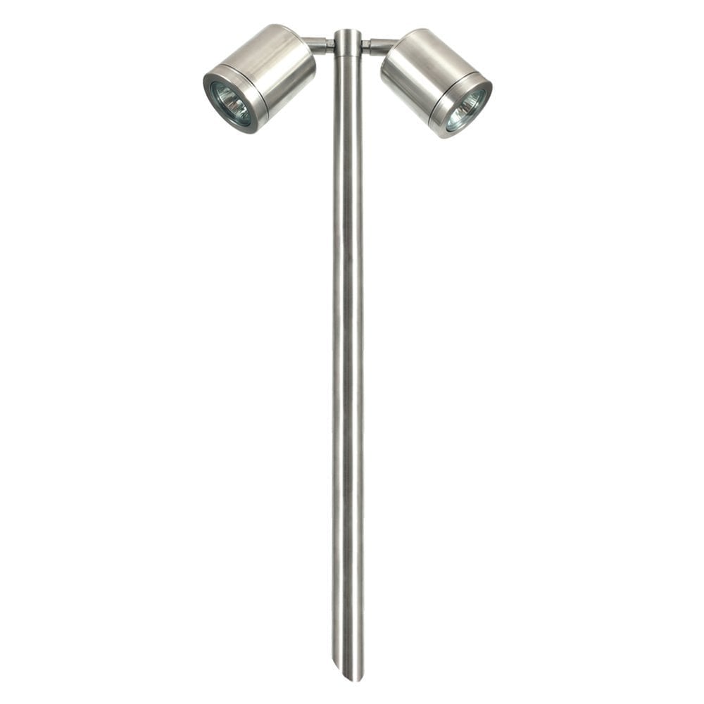 Hunza Twin Pole Light GU10 - Stainless Steel - Mains