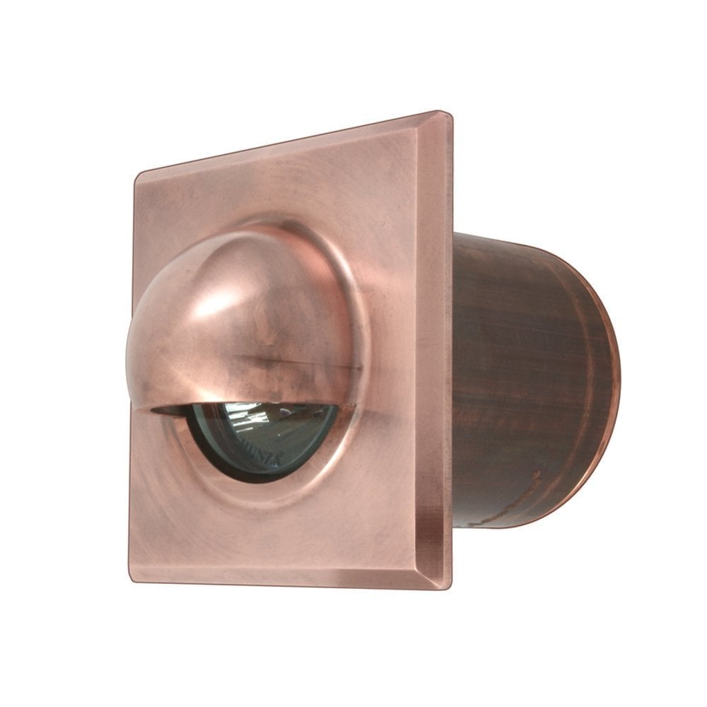Hunza Step Light Solid Eyelid Square GU10 - Copper - Mains