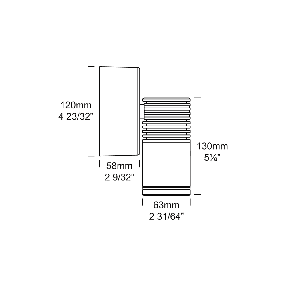 Hunza High Power Down Light with Integral Driver - Powder Coat - Mains