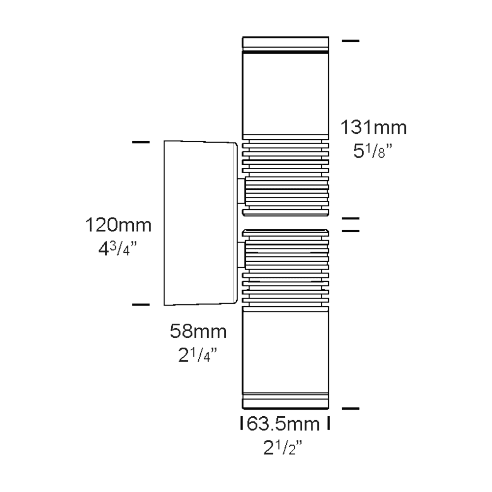 Hunza High Power Pillar Light with Integral Driver - Powder Coat - Mains