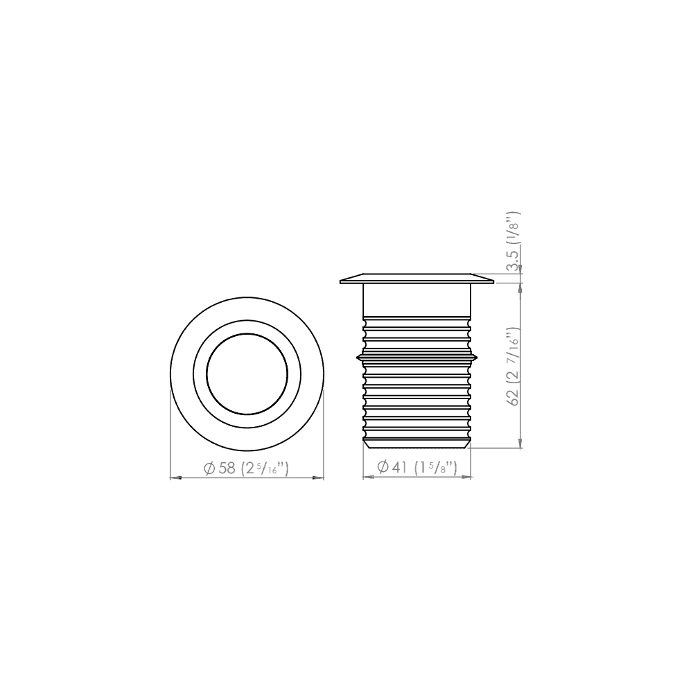 LuxR M2 Round Recessed - Stainless Steel - Low Voltage