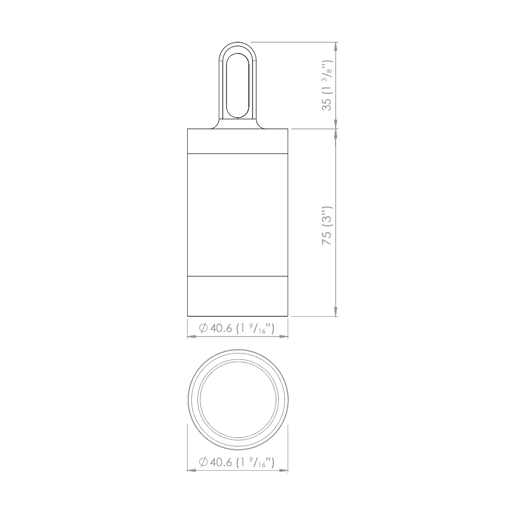 LuxR M2 Hanging Light - Brass - Low Voltage