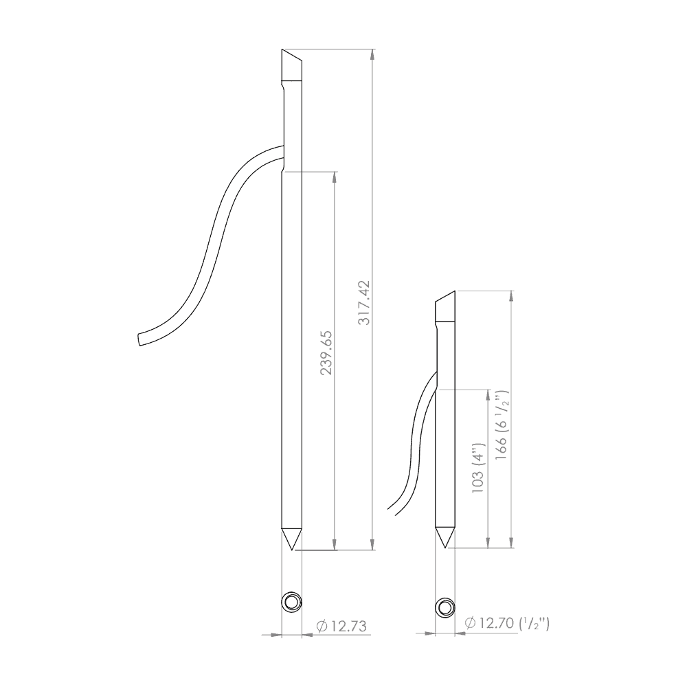 LuxR Micro Spike Spot with Glare Guard - Stainless Steel - Low Voltage